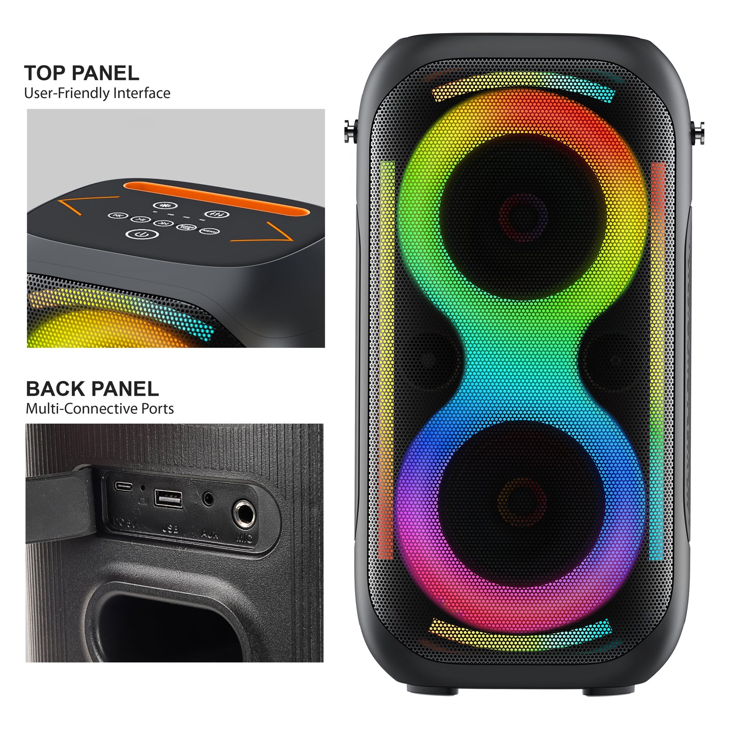 FUSION GLOW - 2x 5" Portable Bluetooth® Speaker