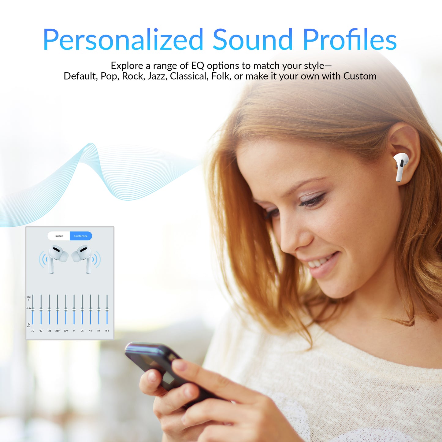 ANC & ENC Earbuds with LED Power Display Charging Case