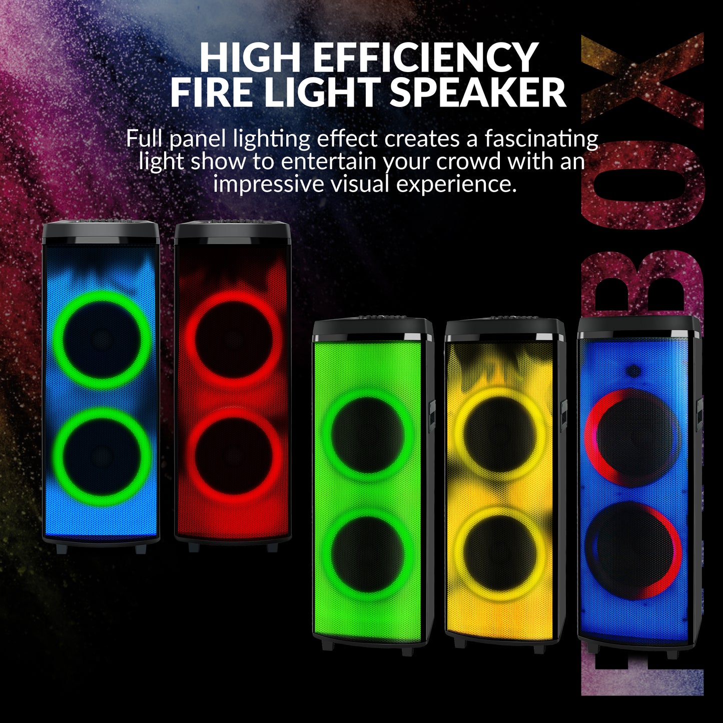 2x 12” Bluetooth® Speaker with LIGHT SHOW