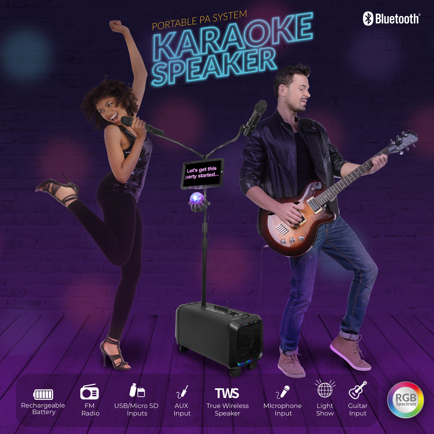 Portable PA System Karaoke Speaker