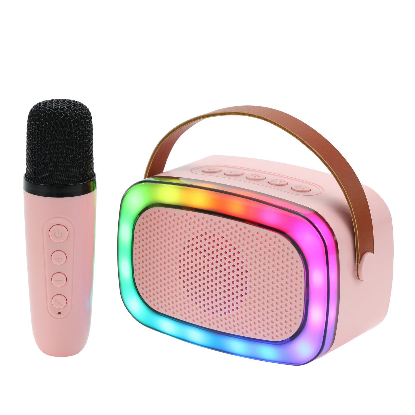 Mini Karaoke Bluetooth® Speaker with Wireless Microphone