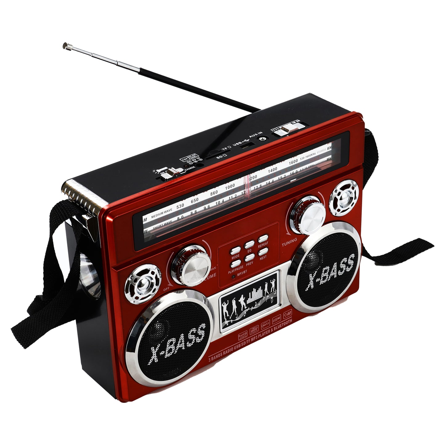 Portable 3 Band Radio with Bluetooth® and Flashlight