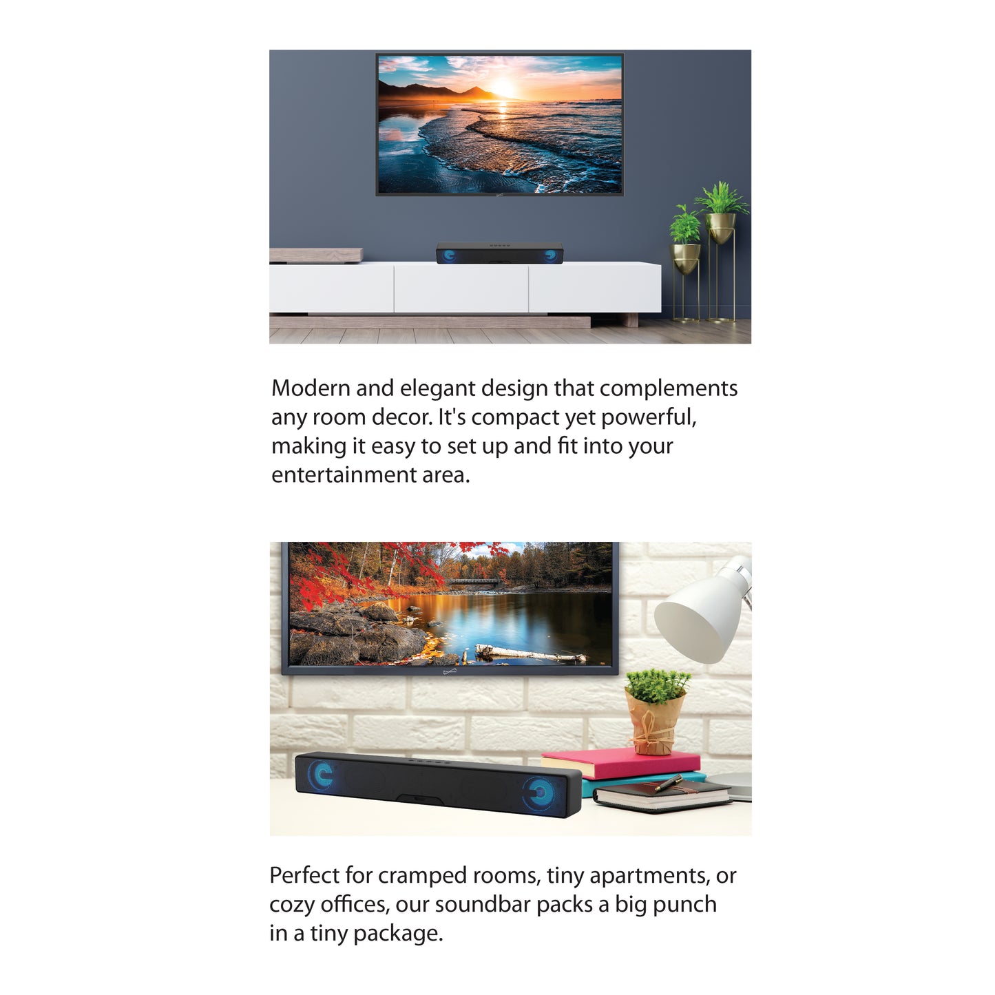 17.6" Portable Bluetooth® Soundbar - 10W