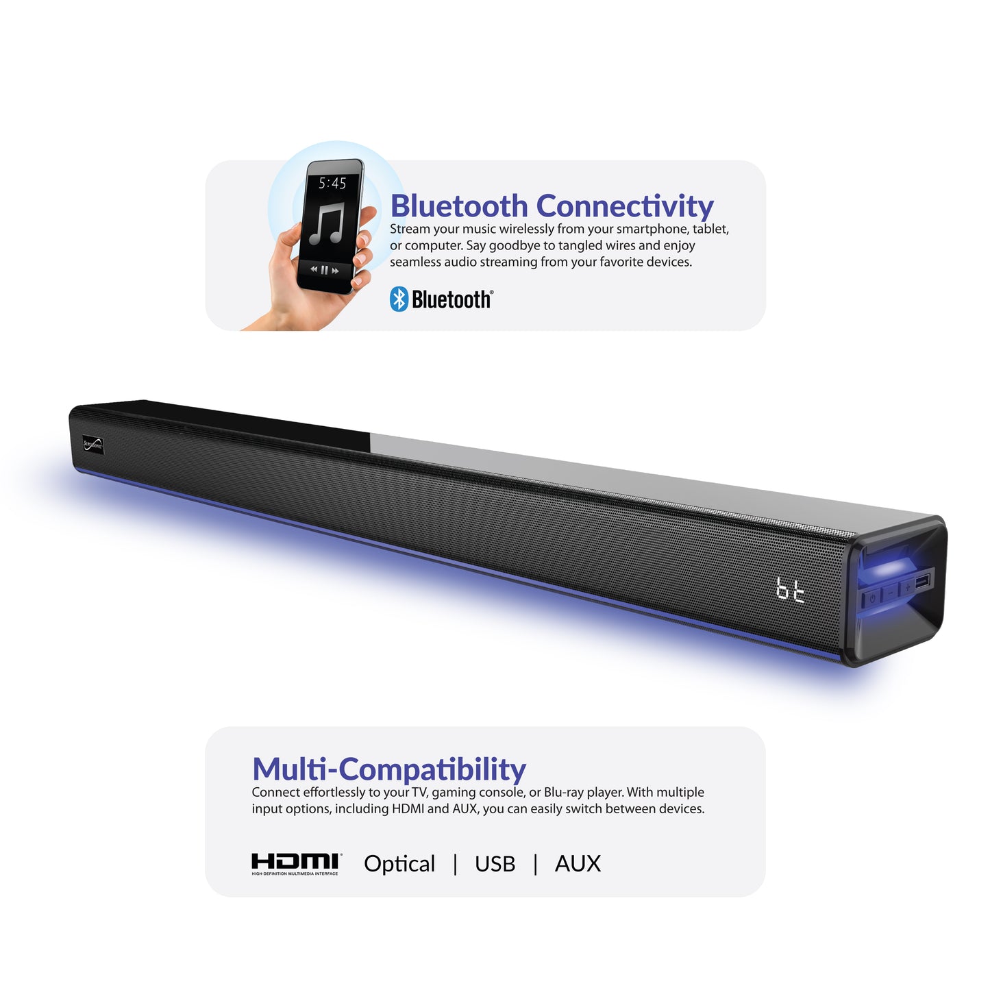 31.5" Bluetooth® Soundbar - 60W