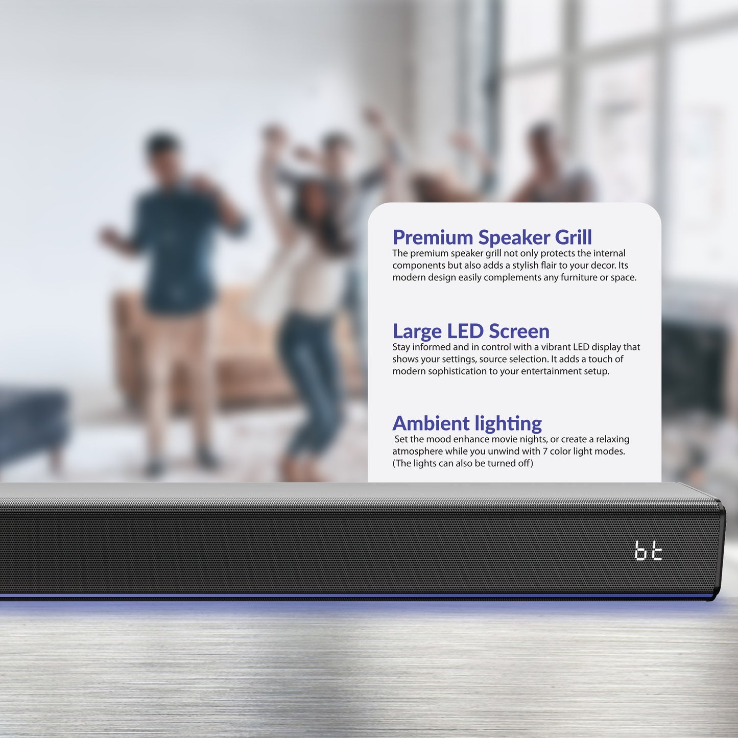 31.5" Bluetooth® Soundbar with Wireless Subwoofer - 80W
