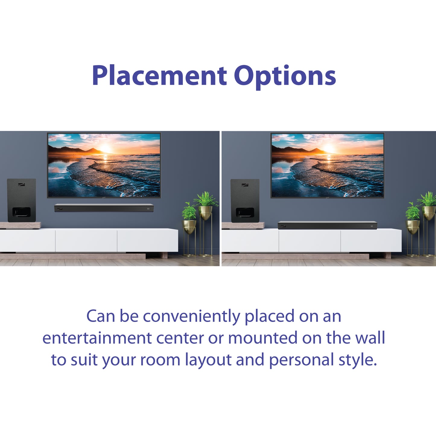 31.5" Bluetooth® Soundbar with Wireless Subwoofer - 80W