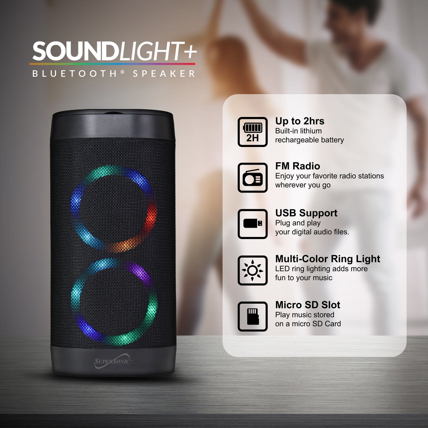 SOUNDLIGHT+ BLUETOOTH® SPEAKER