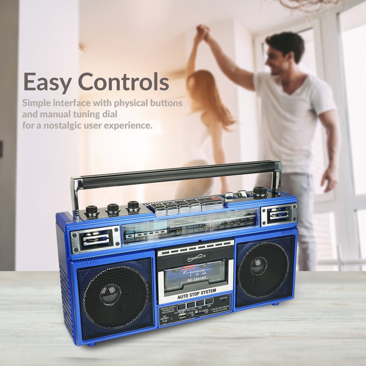 4 Band Radio & Cassette Player + Cassette To Mp3 Converter & Bluetooth