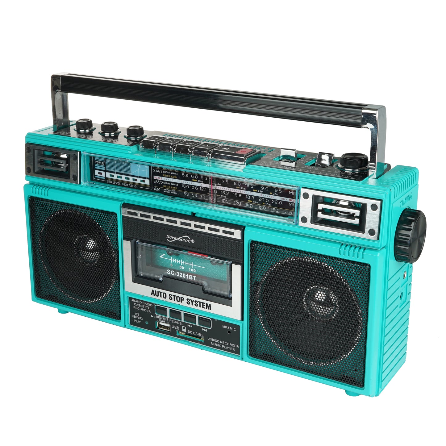 4 Band Radio & Cassette Player + Cassette To Mp3 Converter & Bluetooth