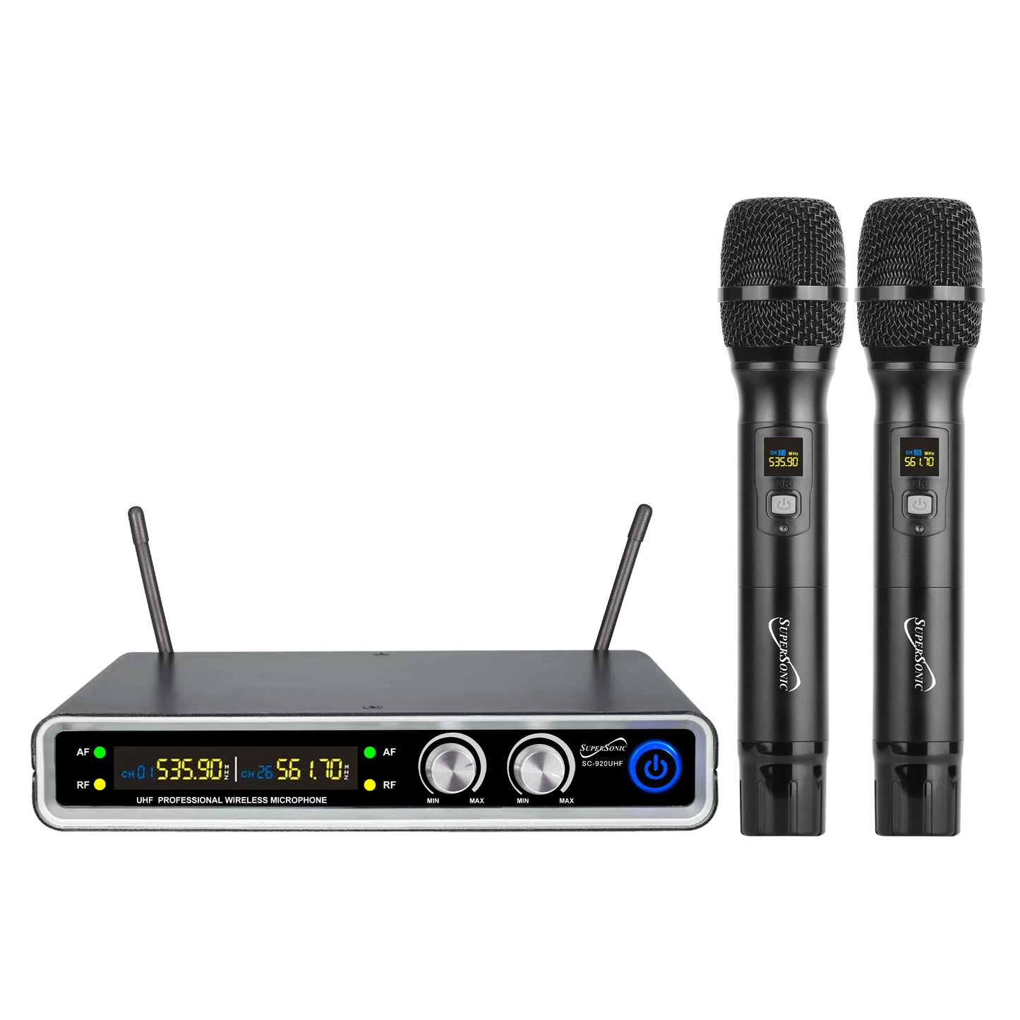 UHF Dual Fixed Channel Wireless Microphone System