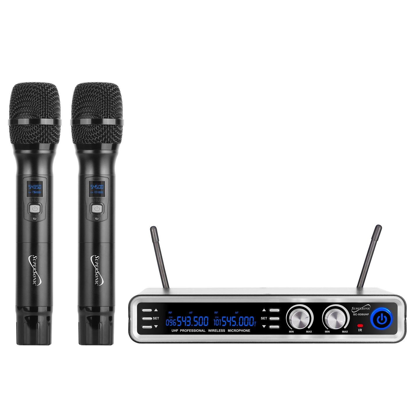 UHF Dual Selectable Channel Wireless Microphone System