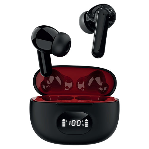 DUAL-MIC TWS EARPHONES with ENC & LED POWER DISPLAY CHARGING CASE