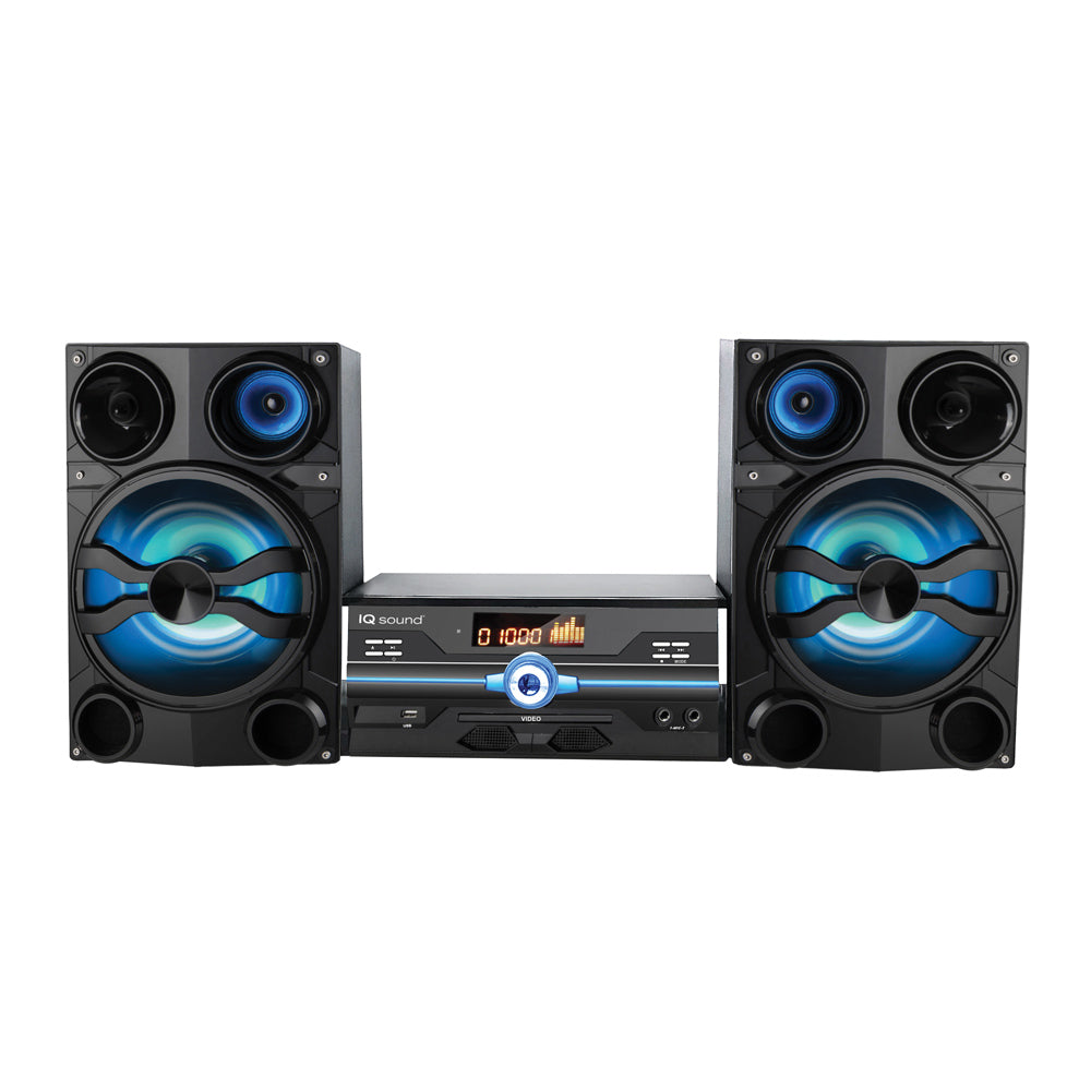 HiFi Multimedia Audio System with Bluetooth, and AUX/USB/Mic Inputs