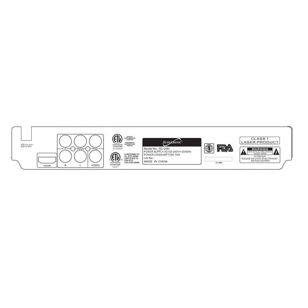 2.0 Channel DVD Player with HDMI Output