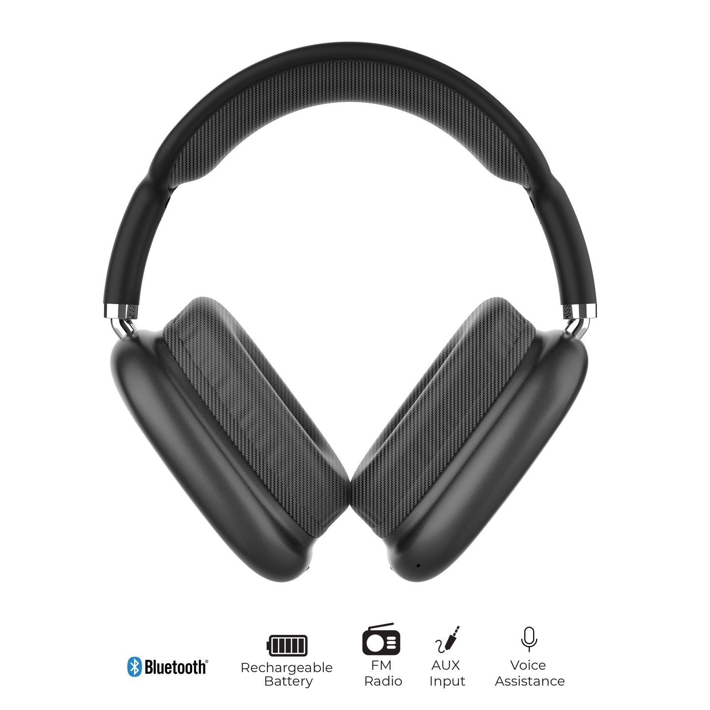 High performance Wireless Headphones with FM Radio and Mic