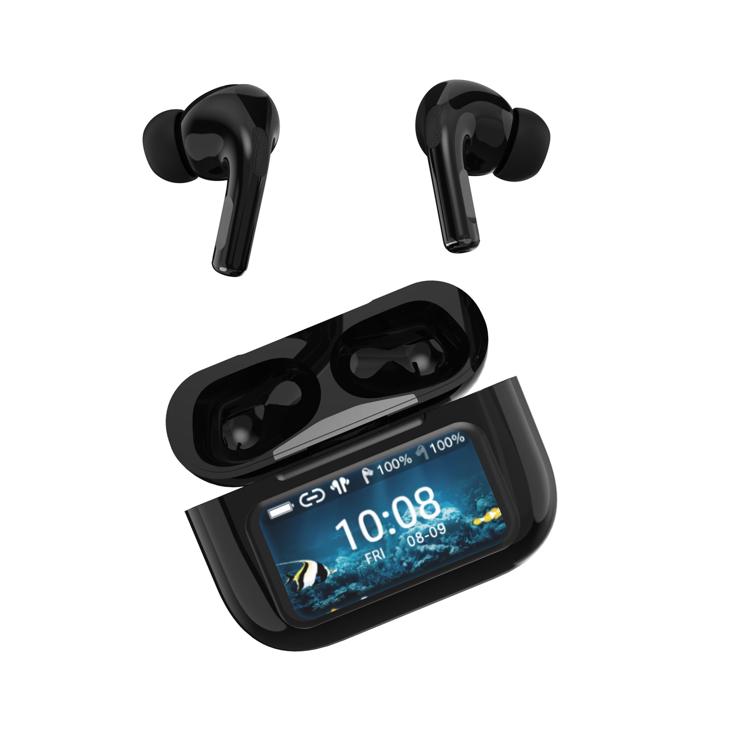 ANC & ENC Earbuds with LED Power Display Charging Case