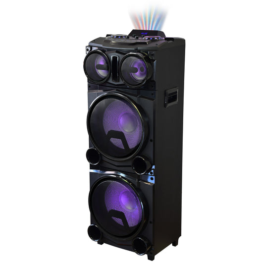 2x 15" Bluetooth® Party Speaker with Laser Light Show