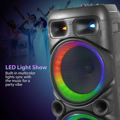 2x 12" Portable Bluetooth® Party Speaker