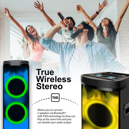 2x 12” Bluetooth® Speaker with LIGHT SHOW