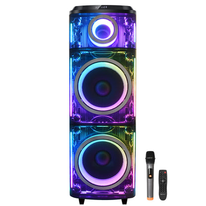 CYBER FLEX 2x 12" Portable Bluetooth® Party Speaker
