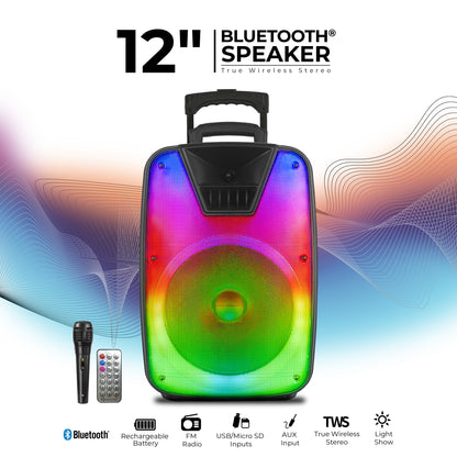 12" Portable Bluetooth® Party Speaker
