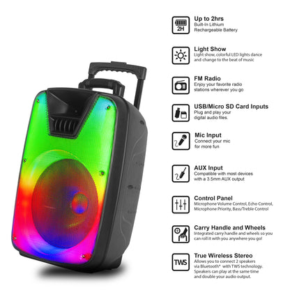 12" Portable Bluetooth® Party Speaker