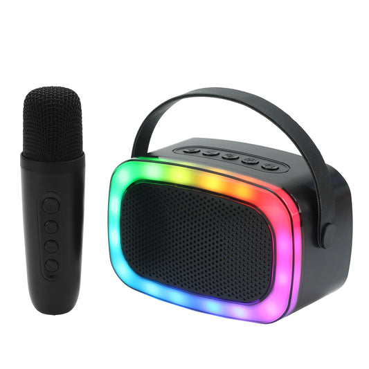 Mini Karaoke Bluetooth® Speaker with Wireless Microphone