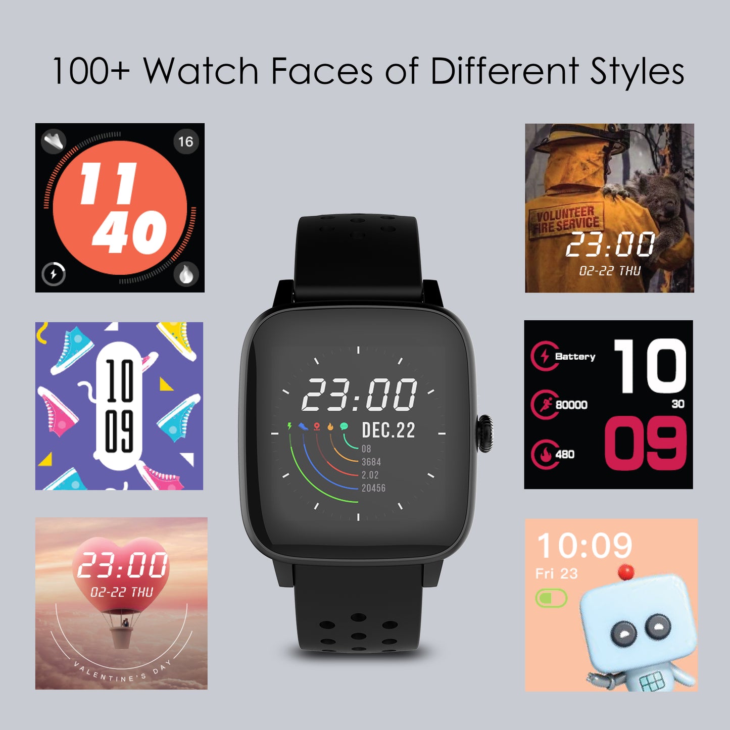 1.4” Touch Screen Smartwatch with Body Temperature Monitor