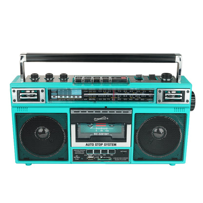 4 Band Radio & Cassette Player + Cassette To Mp3 Converter & Bluetooth
