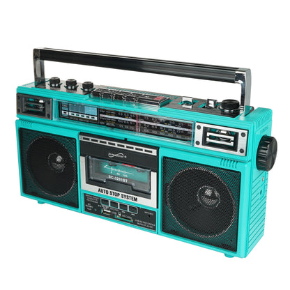 4 Band Radio & Cassette Player + Cassette To Mp3 Converter & Bluetooth