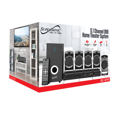 5.1 Channel DVD Home Theater System With USB Input & Karaoke Function