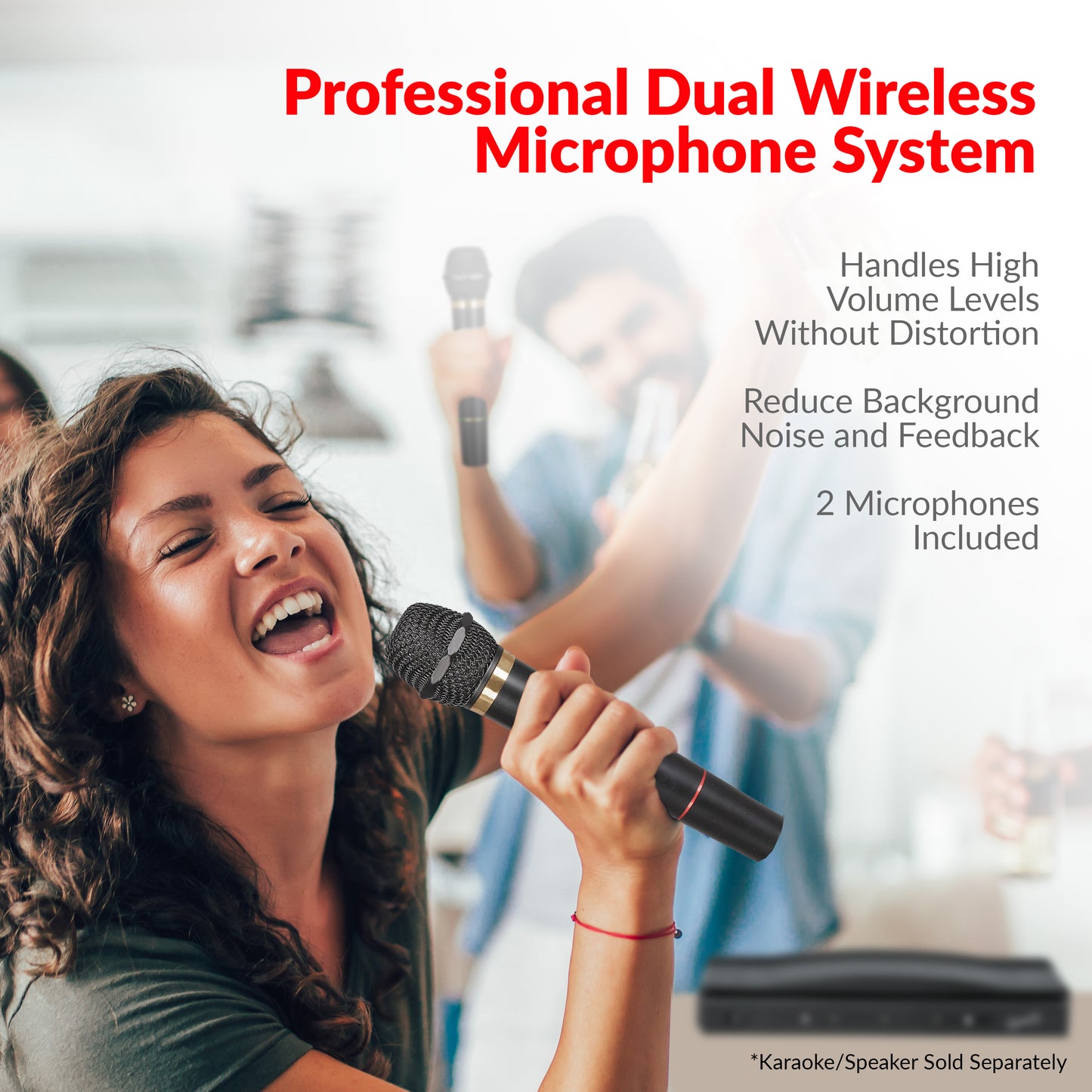 Professional Dual Wireless Microphone System