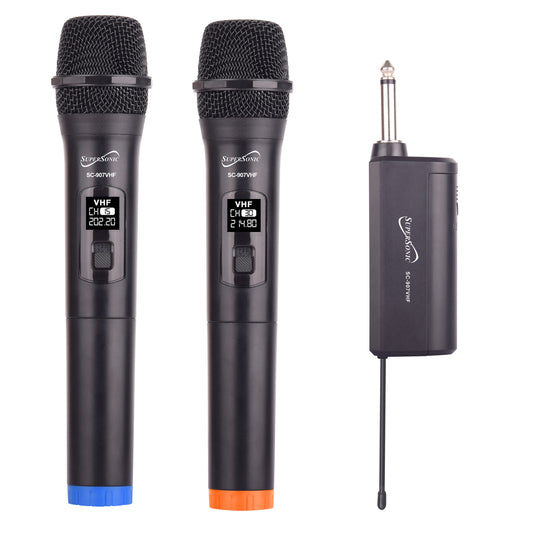 VHF Dual Fixed Channel Wireless Microphone System