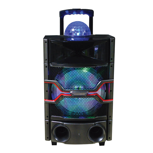 12” Light-Up Portable Bluetooth® DJ Speaker with Disco Light