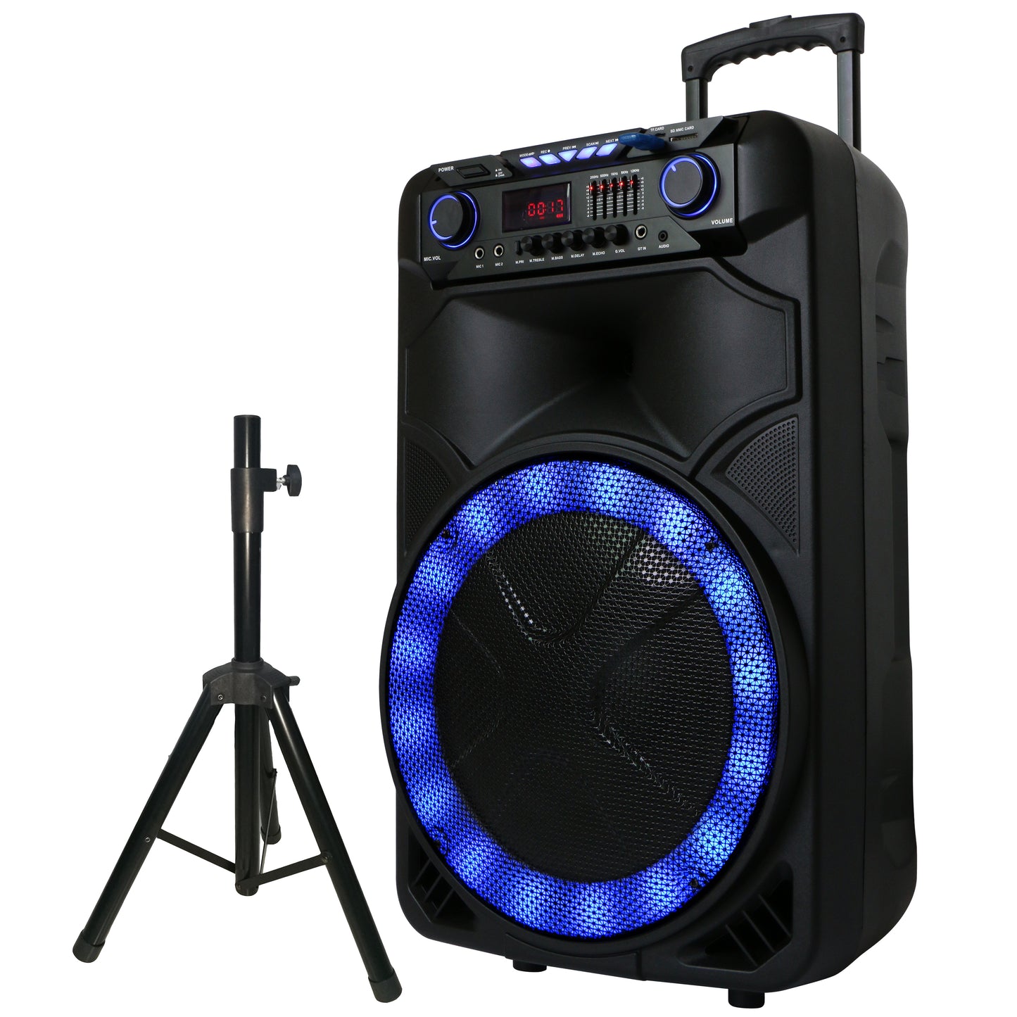 15” Portable Bluetooth® Speaker with Stand
