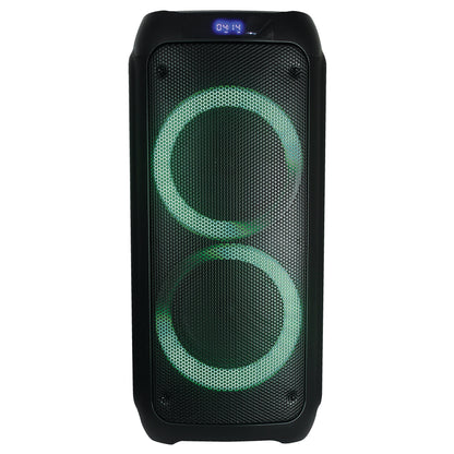 2x 8” Portable Bluetooth® Speaker with Light Show
