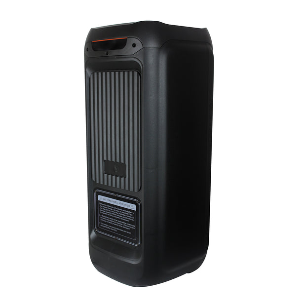 2x 8” Portable Bluetooth® Speaker with Light Show