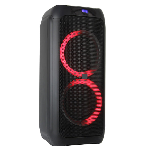 2x 8” Portable Bluetooth® Speaker with Light Show