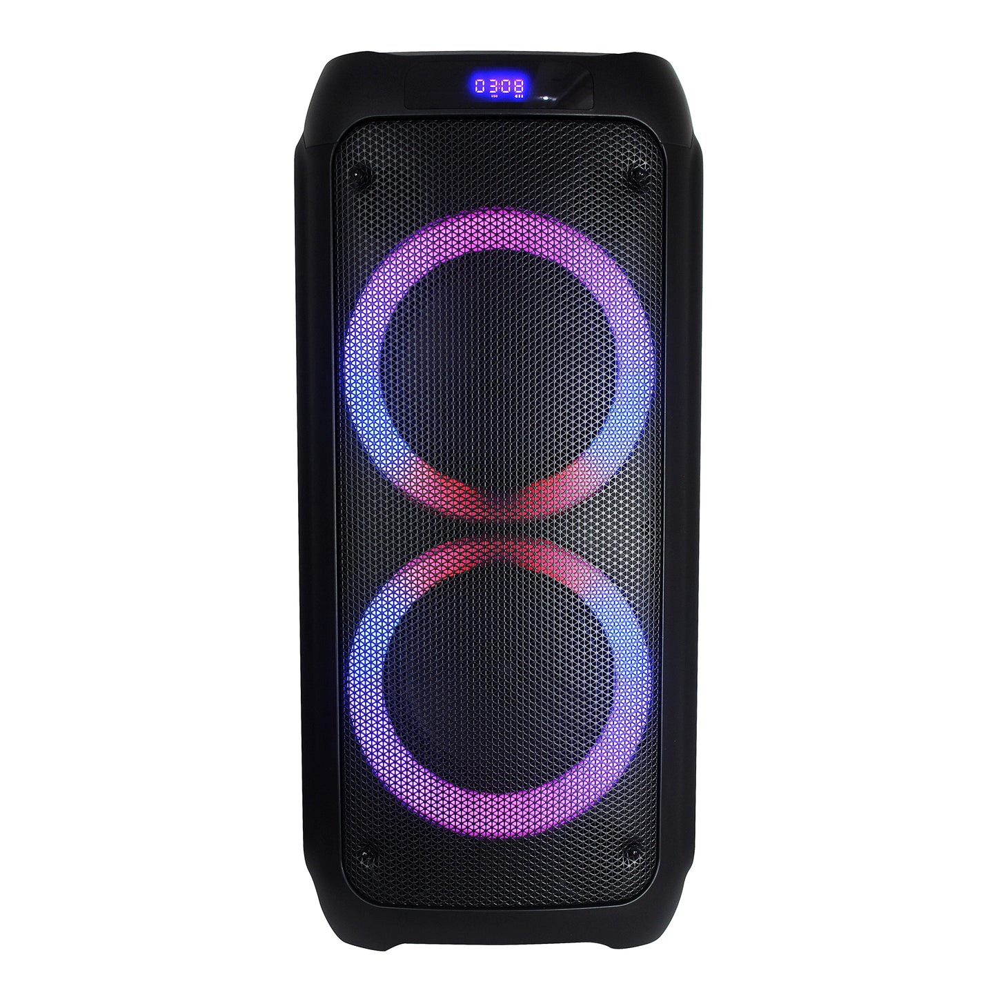 2x 8” Portable Bluetooth® Speaker with Light Show