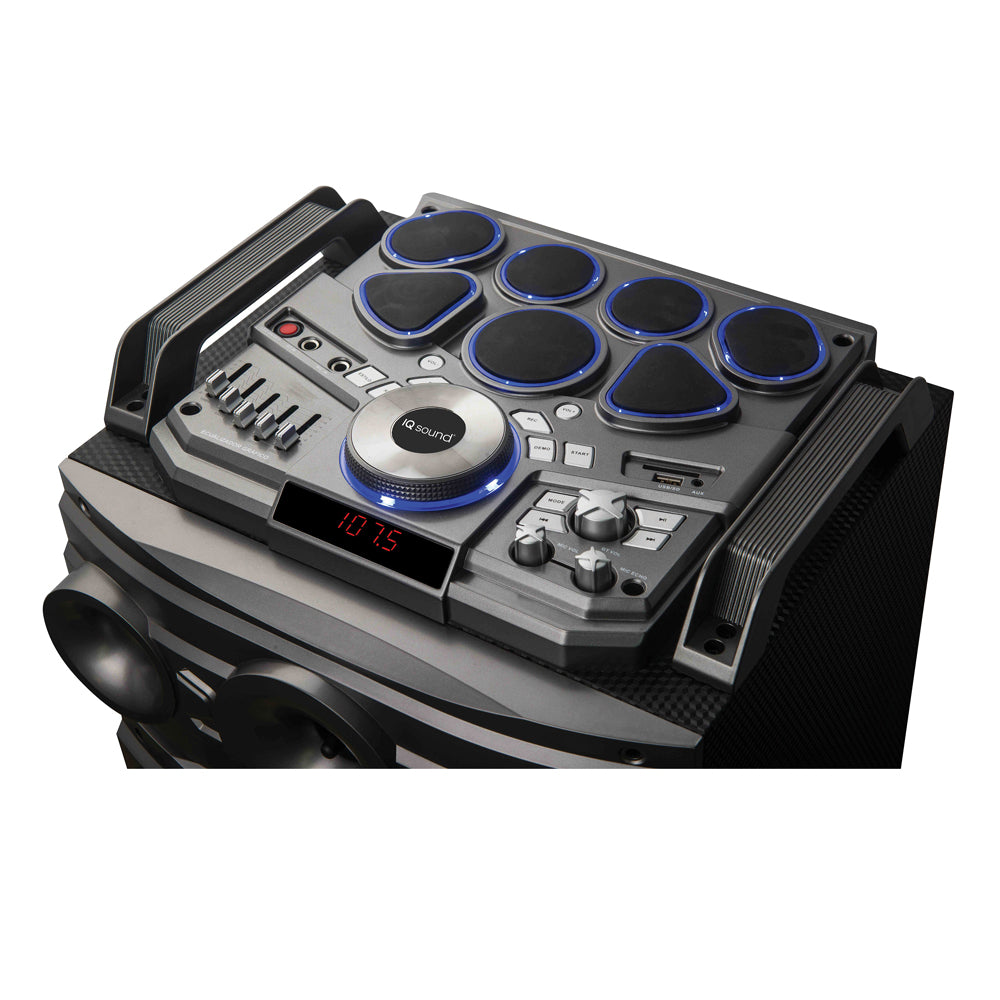 2 X 10”professional Bluetooth® Speaker With Drum Kit Panel