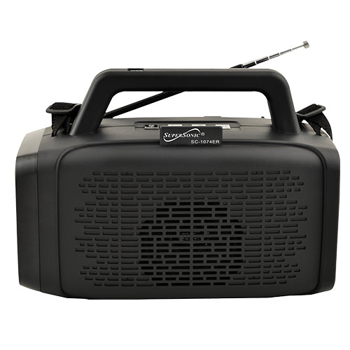 Solar Power Bluetooth Speaker with FM Radio & LED Flashlight
