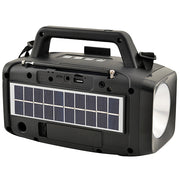 Solar Power Bluetooth Speaker with FM Radio & LED Flashlight