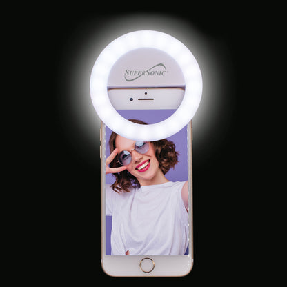 CLIP-ON 18 LED Selfie Ring Light with RGB