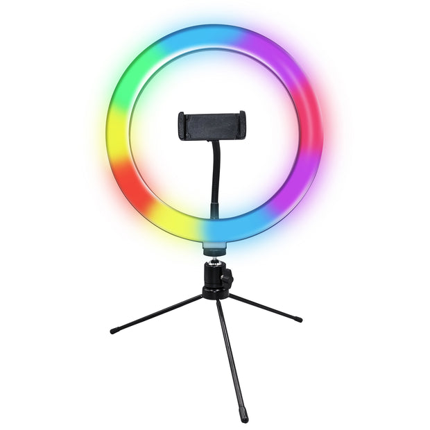 Pro Live Stream 10” Desk Selfie Ring Light With Rgb