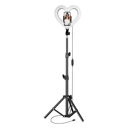 Pro Live Stream 10” Heart Shaped Selfie Ring Light