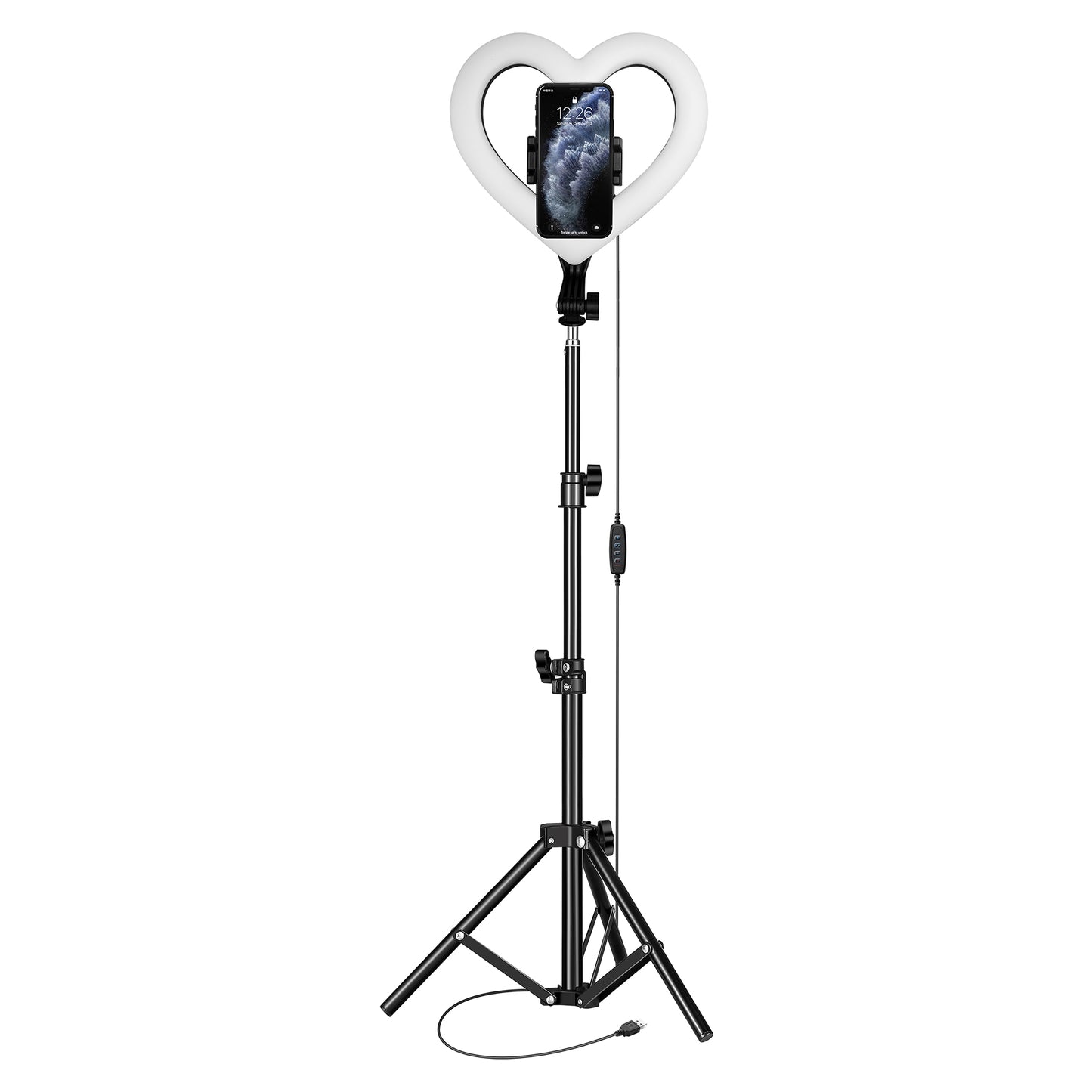 Pro Live Stream 10” Heart Shaped Selfie Ring Light