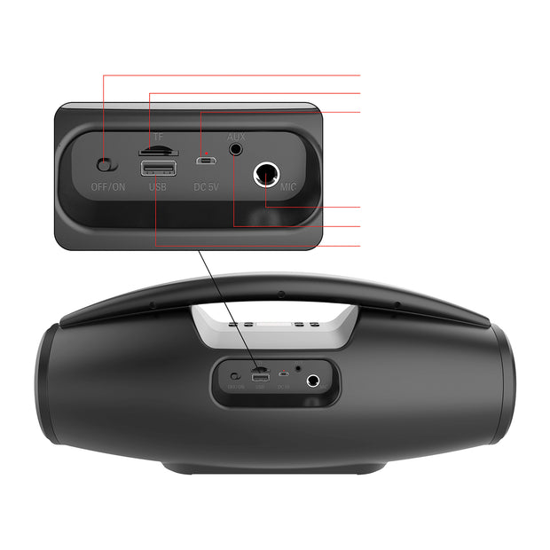 Portable Bluetooth Speaker with Lighted Handle