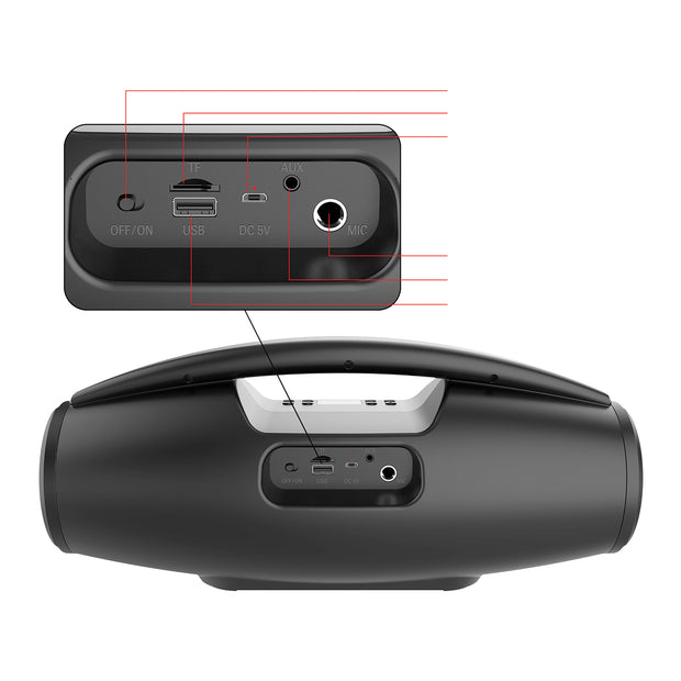 Portable Bluetooth Speaker with Lighted Handle