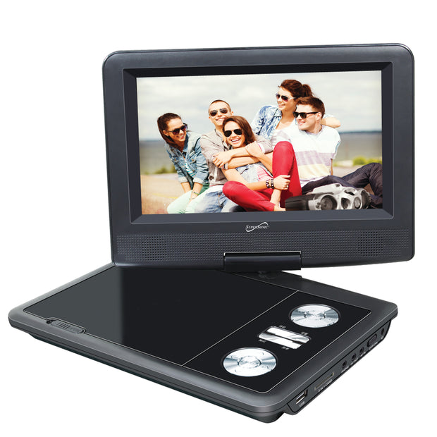 7” PORTABLE DVD PLAYER WITH DIGITAL TV, USB/SD INPUTS & SWIVEL DISPLAY