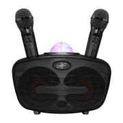 Bluetooth Karaoke Speaker with 2 Microphones and Disco Ball